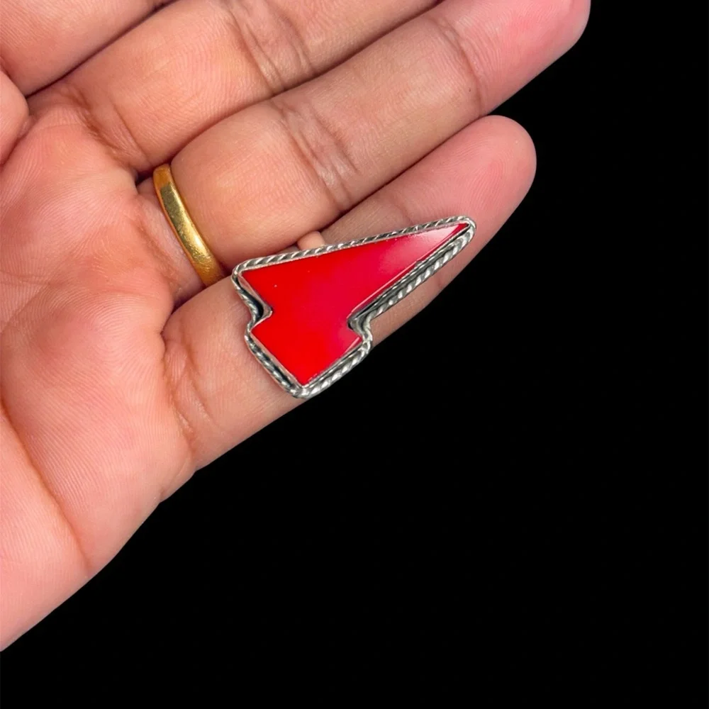 Red Onyx  Handmade – Valentine’s Day Special Edition – Size 7.2 92 Silver